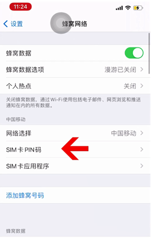 襄城苹果14维修网分享如何给iPhone14的SIM卡设置密码 