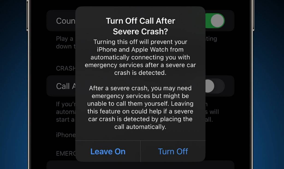 襄城苹果14维修分享 iPhone 14 和 Apple Watch 上关闭崩溃检测 