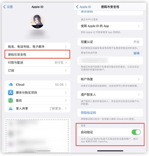 襄城苹果手机维修分享iOS 16 自动验证功能开启方法 