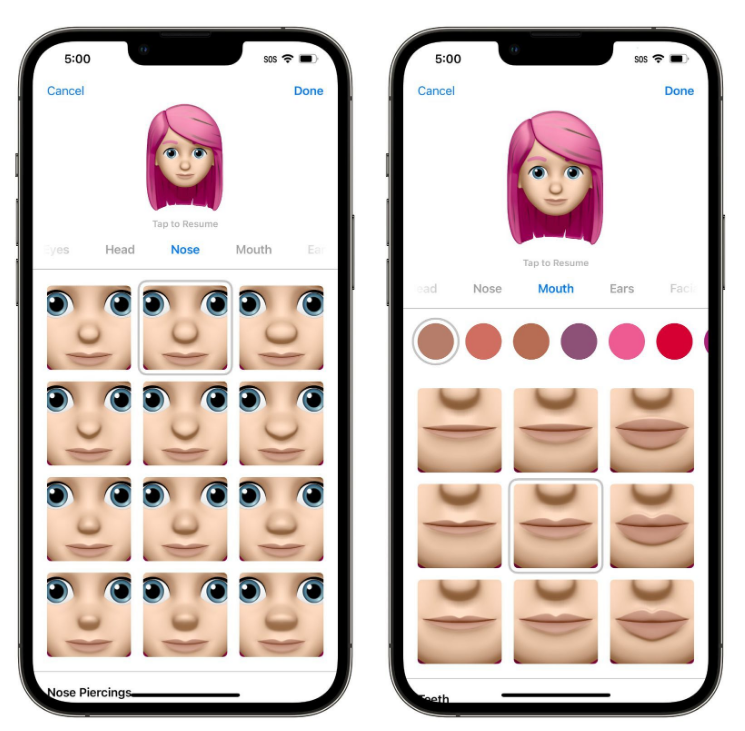 襄城苹果手机维修分享​iOS 16中的拟我表情有了哪些变化和升级 
